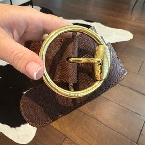 Vintage GUCCI Brown and Gold Belt